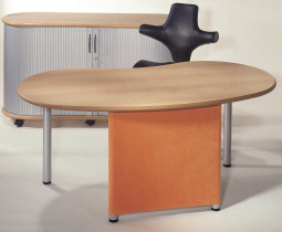 infinitydesign e-style fengshui schreibtisch 168cm mit stoffprotection in orange